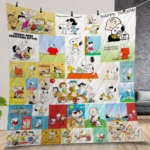Peanuts Snoopy 3d Quilt Gift For Christmas Birthday Halloween
