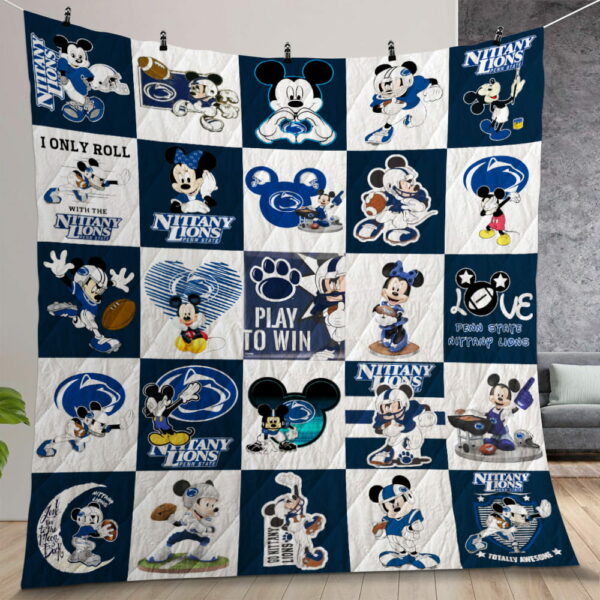 Penn State Nittany Lions Disney Quilt Gift For Christmas Birthday Thanksgiving
