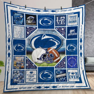Penn State Nittany Lions Quilt Gift For Christmas Birthday Thanksgiving 05