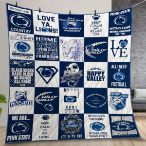 Penn State Nittany Lions Quilt Gift For Christmas Birthday Thanksgiving Version 2