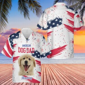 Personalized For Dad Pet Lovers American Pet Dad Hawaiian Shirt 4