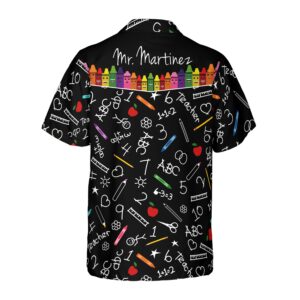 Personalized Teachers Name With Crayons Custom Hawaiian Shirt 2