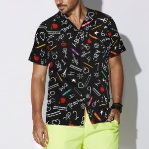 Personalized Teachers Name With Crayons Custom Hawaiian Shirt 3