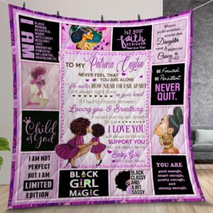 Personalized To My Black Girl Quilt Gift For Christmas Birthday Thanksgiving