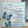 Personalized To My Daughter In Law I Did Not Get To Choose You Quilt Gift For Christmas Birthday Thanksgiving