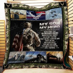 Personalized Us Army To My Son From Mom Enjoy The Ride Perfect Gifts For Us Air Force Quilt Gift For Family On Christmas Black Friday Cyber Monday