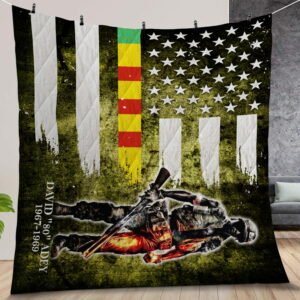 Personalized Vietnam Veteran Quilt Gift For Christmas Birthday Halloween