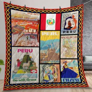 Peru Go With Grace Quilt Gift For Christmas Birthday Thanksgiving