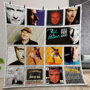 Phil Collins Album Covers Quilt Gift For Christmas Birthday Thanksgiving