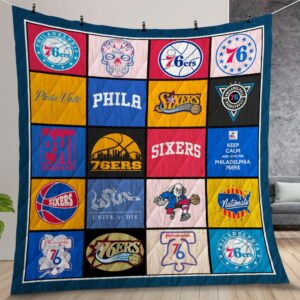 Philadelphia 76ers Quilt Gift For Christmas Birthday Thanksgiving