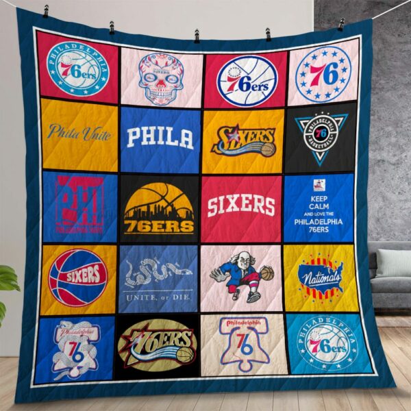 Philadelphia 76ers Quilt Gift For Christmas Birthday Thanksgiving