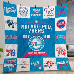 Philadelphia 76ers Quilt Gift For Christmas Birthday Thanksgiving Version 3