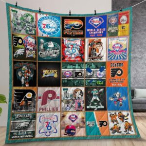 Philadelphia Teams Quilt Gift For Christmas Birthday Thanksgiving