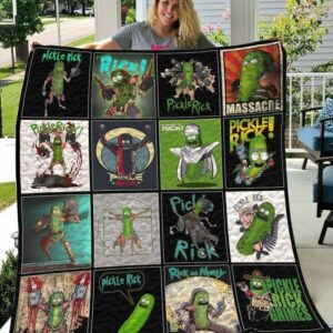Pickle Rick Quilt Gift Ideas For Fans on Christmas