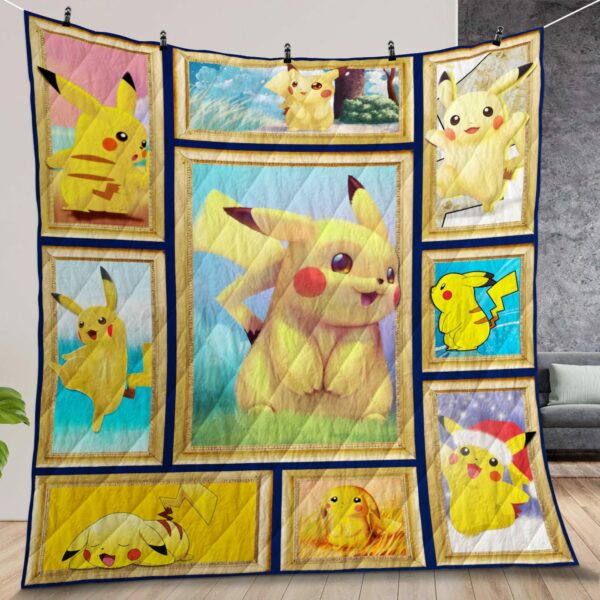 Pikachu Quilt Gift For Christmas Birthday Halloween