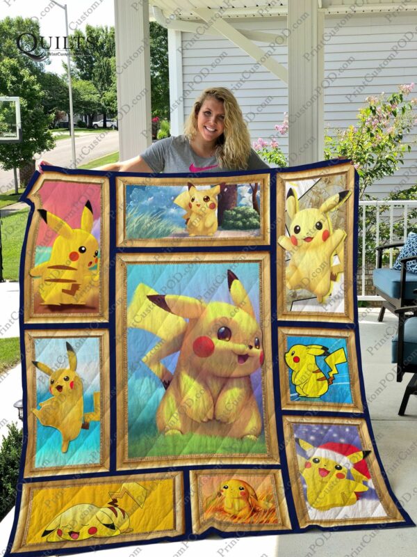 Pikachu Quilt Gift For Christmas Black Friday Thanksgiving