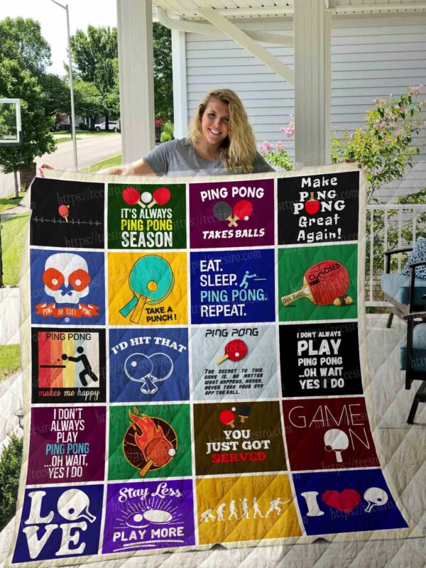 Ping Pong Quilt Gift For Christmas Black Friday Thanksgiving
