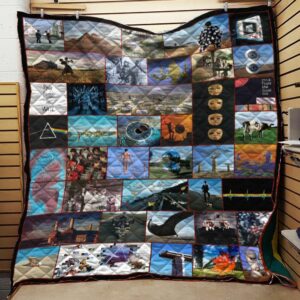 Pink Floyd Collage Quilt Gift Ideas For Fans on Christmas