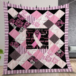 Pink Ribbon Awareness Quilt Gift For Christmas Birthday Halloween