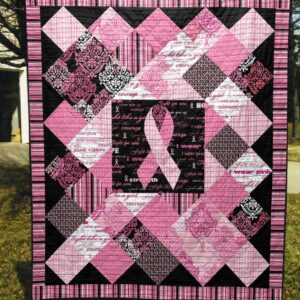 Pink Ribbon Awareness Quilt Gift For Fans Birthdays