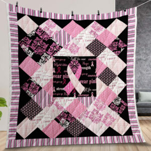 Pink Ribbon Awareness Quilt Gift For Fans Christmas Black Friday