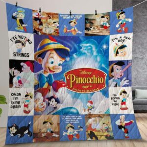 Pinocchio Quilt Gift For Christmas Birthday Halloween