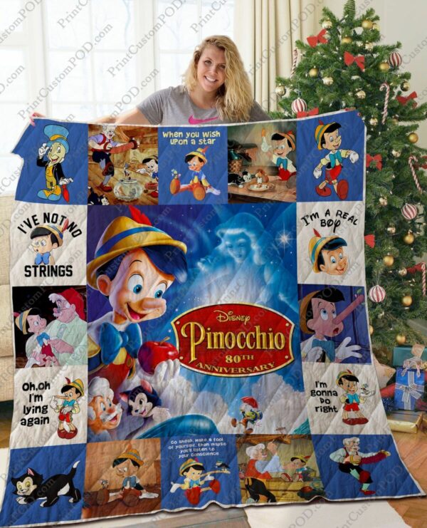 Pinocchio Quilt Gift For Christmas Black Friday Thanksgiving