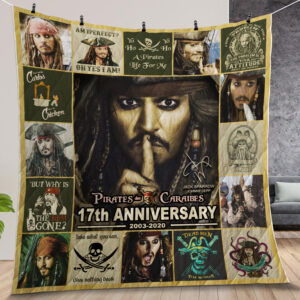 Pirates Of The Caribbean Quilt Gift For Fans Birthdays