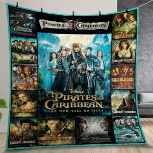 Pirates of the Caribbean Quilt Gift For Christmas Birthday Halloween