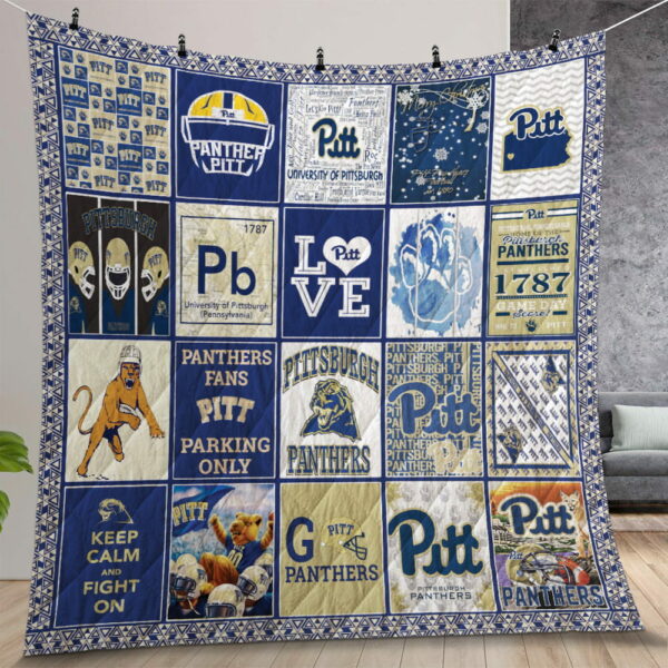 Pitt Panthers Quilt Gift For Christmas Birthday Thanksgiving