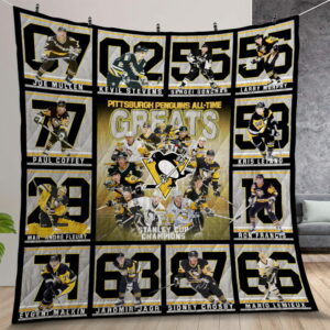 Pittsburgh Penguins All Time Great Quilt Gift For Christmas Birthday Thanksgiving
