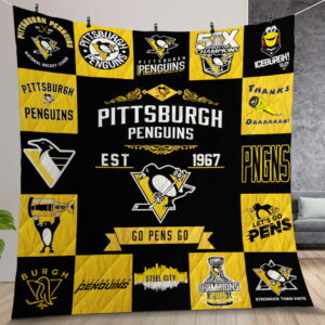 Pittsburgh Penguins Go Pens Go Quilt Gift For Christmas Birthday Thanksgiving