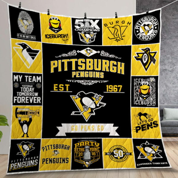 Pittsburgh Penguins Quilt Gift For Christmas Birthday Thanksgiving Version 2