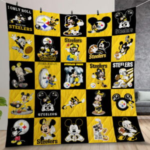 Pittsburgh Steelers Disney Quilt Gift For Christmas Birthday Thanksgiving