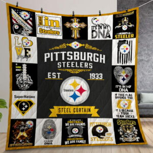Pittsburgh Steelers Quilt Gift For Christmas Birthday Thanksgiving Version 4
