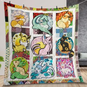 Pokemon Eevee Quilt Gift For Fans Christmas Black Friday