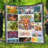 Pokemon Gift For Fan Soft Quilt Gift For Family On Christmas