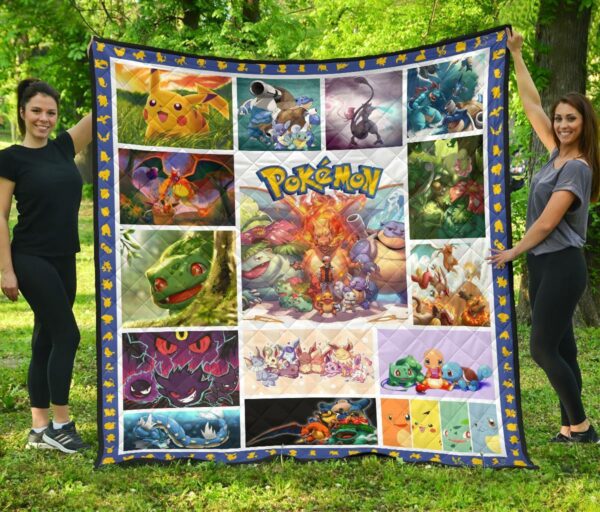 Pokemon Gift For Fan Soft Quilt Gift For Family On Christmas