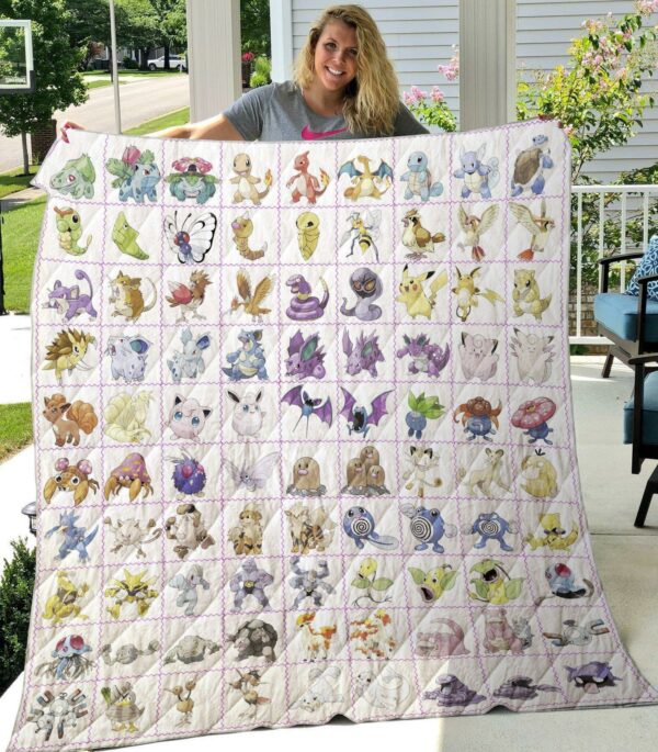 Pokemon Quilt Gift For Christmas Black Friday Thanksgiving