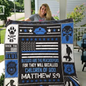 Police Blessed Are The Peacekeepers Perfect Gifts For Police Quilt Gift For Family On Christmas Black Friday Cyber Monday