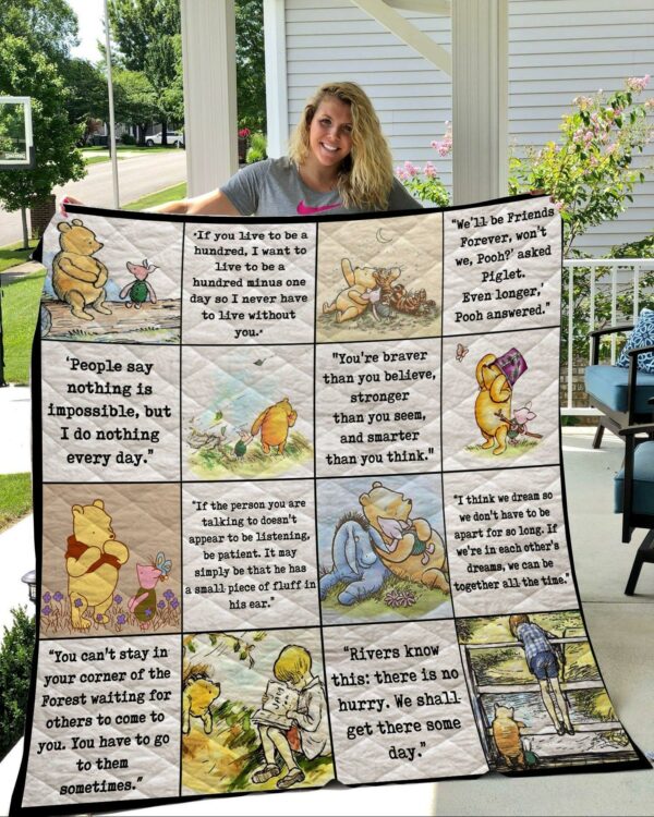 Pooh And Friends Quilt For Birthday Christmas