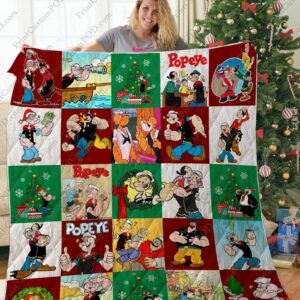 Popeye Quilt Gift For Fans Christmas Black Friday Black Friday