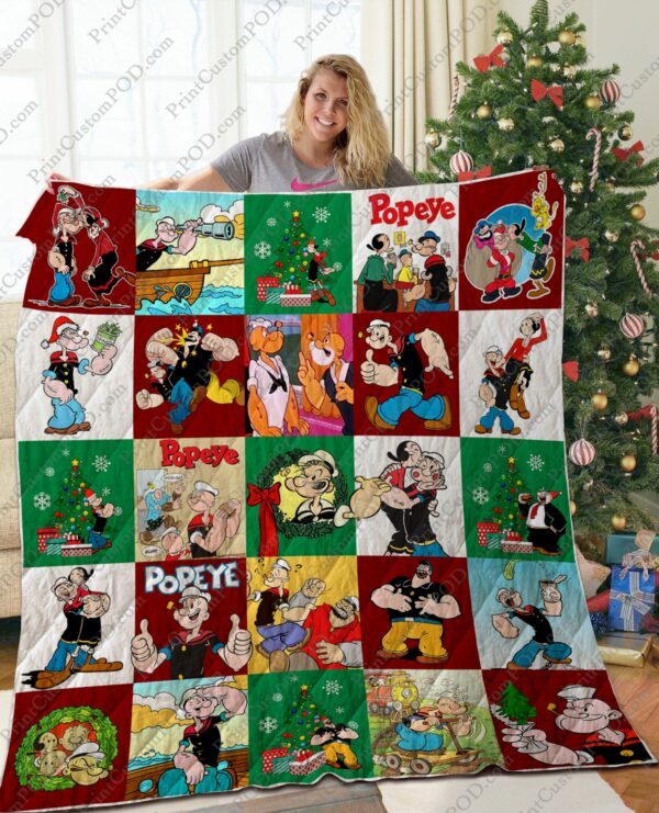 Popeye Quilt Gift For Fans Christmas Black Friday Black Friday