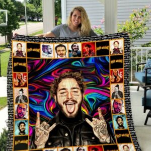 Post Malone Colorful Plus Size Quilt For Birthday Christmas