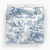 Powder Blue Chinoiserie Toile Quilt Gift For Christmas Black Friday Thanksgiving