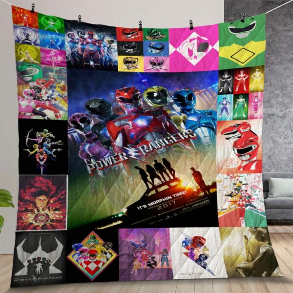 Power Ranger Quilt Gift For Christmas Birthday Thanksgiving Version 2