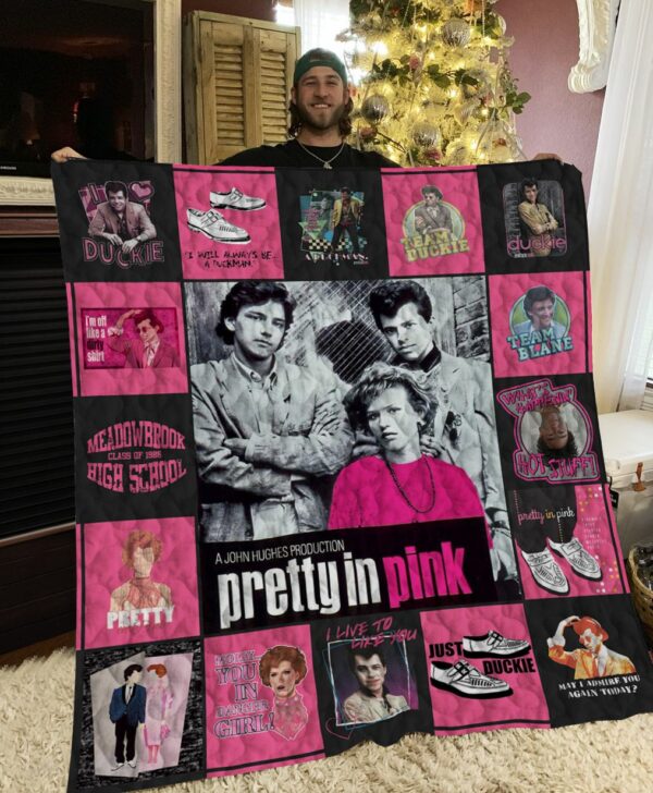 Pretty In Pink Poster Quilt Gift For Christmas Black Friday Thanksgiving