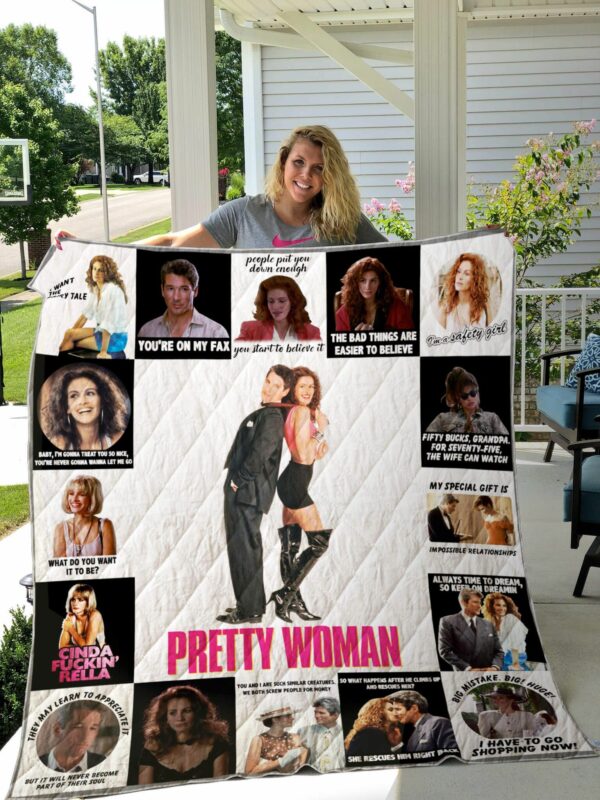 Pretty Woman Quilt Gift For Family On Christmas Black Friday Cyber Monday