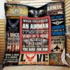 Proud Air Force Mom Quilt Gift For Family On Christmas Black Friday Cyber Monday