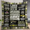 Proud Army Mom Quilt Gift For Christmas Birthday Thanksgiving